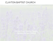 Tablet Screenshot of claytonbaptist.com